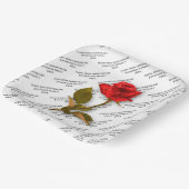 Gelukkig Jubileum | Jouw tekst Patroon | Rood Rose Papieren Bordje (Gebogen)