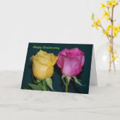 Gelukkig Jubileum Kaart (Gele Bloem)