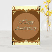 Gelukkig Jubileum Kaart (Gele Bloem)