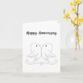 Gelukkig Jubileum Kaart (Gele Bloem)