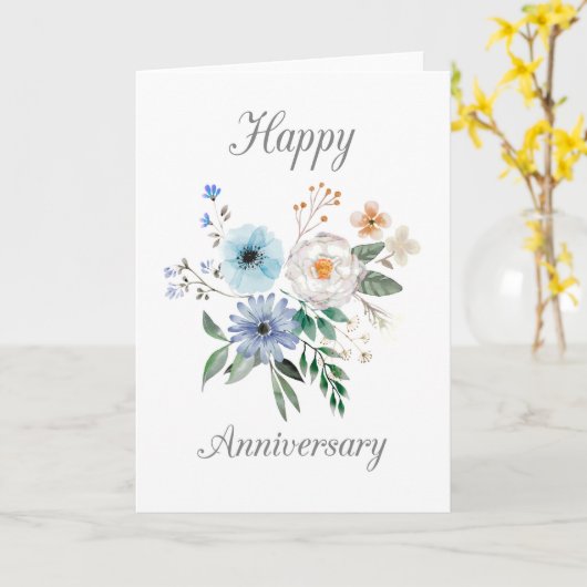 Gelukkig Jubileum Kaart (Gele Bloem)