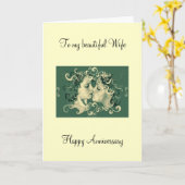 Gelukkig Jubileum Kaart (Gele Bloem)