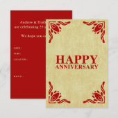 gelukkig jubileum kaart (Voorkant / Achterkant)