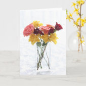 Gelukkig Jubileum! Kaart (Gele Bloem)