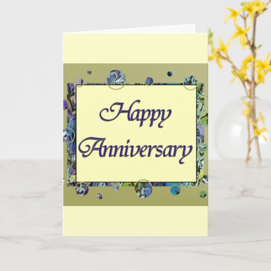 Gelukkig Jubileum Kaart (Gele Bloem)