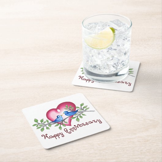 Gelukkig Jubileum Kartonnen Onderzetters (Insitu)