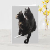 Gelukkig jubileum kattenkoppel kaart (Gele Bloem)