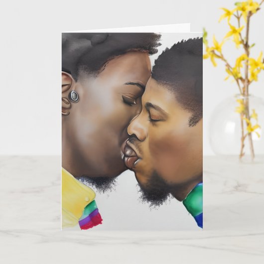 Gelukkig Jubileum LGBTQIA+ Gay Mannen Kaart (Gele Bloem)