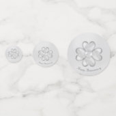 Gelukkig jubileum Lucky Silver Clover Confetti (Voorkanten)