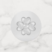 Gelukkig jubileum Lucky Silver Clover Confetti (Kleine voorkant)