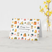 Gelukkig jubileum makelaarsbedrijf kaart (Gele Bloem)