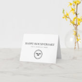 Gelukkig jubileum makelaarslogo kaart (Gele Bloem)