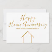 Gelukkig Jubileum Maklerbedrijf Goud Kaart (Voorkant)