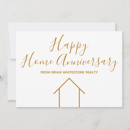 Gelukkig Jubileum Maklerbedrijf Goud Kaart (Voorkant)