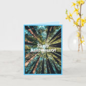 Gelukkig Jubileum met bosbomen Wenskaart Kaart (Gele Bloem)