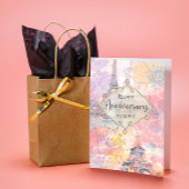 Gelukkig jubileum mijn liefde Eiffeltoren aquarel Kaart