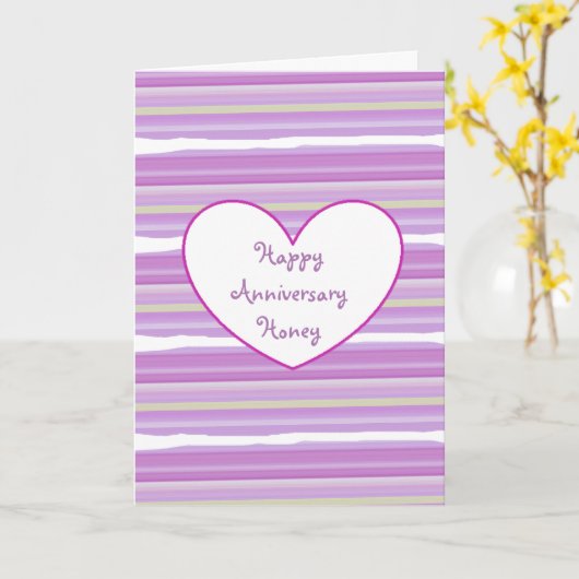 Gelukkig Jubileum Mooie Paarse Aquarel Kaart