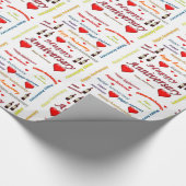 Gelukkig Jubileum-omslagpapier Cadeaupapier (Hoek)