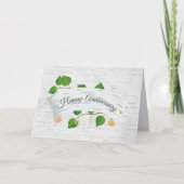 Gelukkig Jubileum op berkenboomrol Kaart (Voorkant)