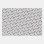 Gelukkig Jubileum op Silver Inpakpapier Vel (Voorkant 3)