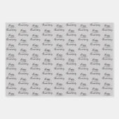 Gelukkig Jubileum op Silver Inpakpapier Vel (Voorkant 2)