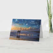 Gelukkig Jubileum Paar op het strand Kaart (Voorkant)