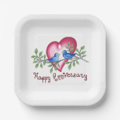 Gelukkig Jubileum Papieren Bordje (Voorkant)