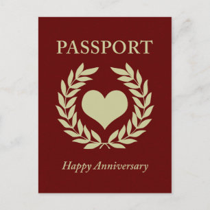 gelukkig jubileum paspoort briefkaart