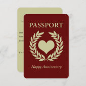 gelukkig jubileum paspoort kaart (Voorkant / Achterkant)