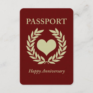 gelukkig jubileum paspoort kaart