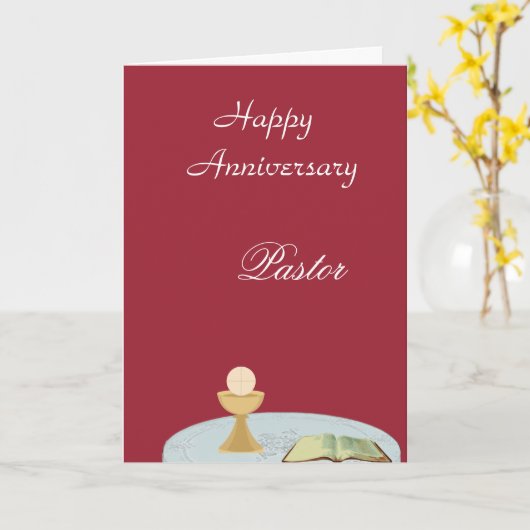 Gelukkig Jubileum "Pastor Kaart (Gele Bloem)