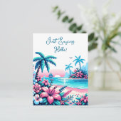 Gelukkig jubileum | Pixel Art Oceaan Briefkaart (Staand voorkant)