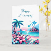 Gelukkig jubileum | Pixel Art Oceaan Kaart (Gele Bloem)