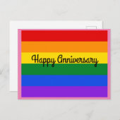 Gelukkig jubileum Regenboog #1 Ansichtkaart Briefkaart (Voorkant / Achterkant)