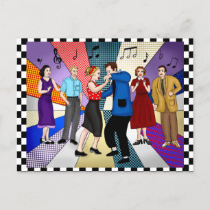 Gelukkig Jubileum   Retro Nostalgische jaren 1950 Briefkaart