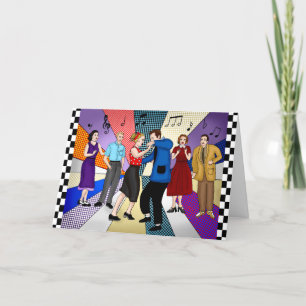 Gelukkig Jubileum   Retro Nostalgische jaren 1950 Kaart