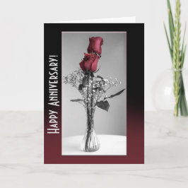 Gelukkig jubileum Rode Rozen Monochroom Sjabloon
