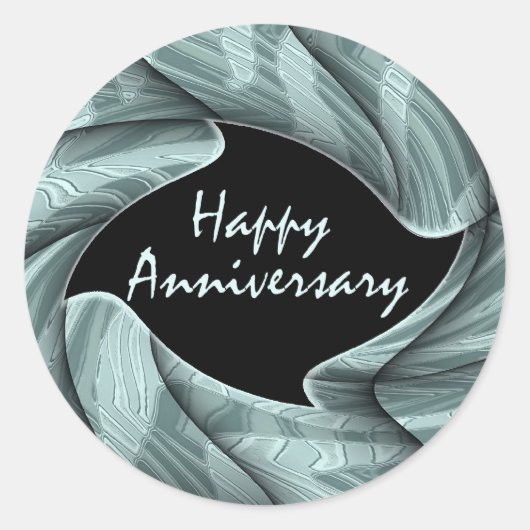 Gelukkig Jubileum Ronde Sticker (Voorkant)