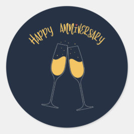 Gelukkig Jubileum Ronde Sticker