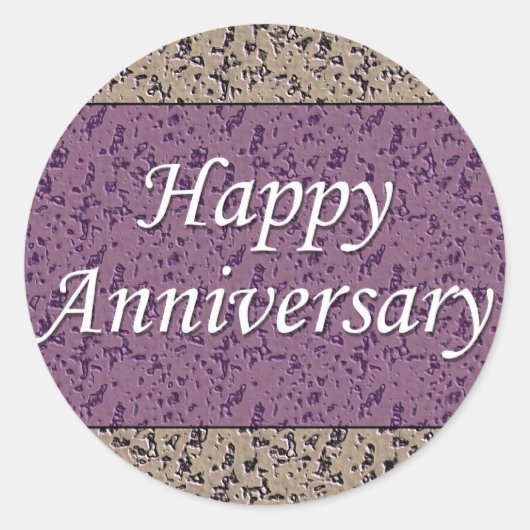 Gelukkig Jubileum Ronde Sticker (Voorkant)