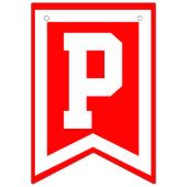 Gelukkig Jubileum (rood wit zwart) of uw kleuren Vlaggetjes (Derde vlag)