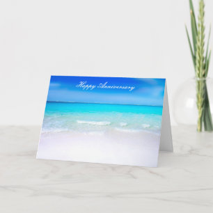 Gelukkig jubileum Sandy Beach Huwelijk Kaart