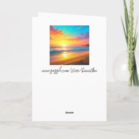 Gelukkig jubileum schatje | Kunst aan zee Kaart (Achterkant)