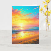 Gelukkig jubileum schatje | Kunst aan zee Kaart (Gele Bloem)