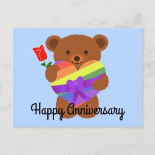 Gelukkig jubileum Schattige teddybeer #2 ansichtka Briefkaart