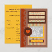 gelukkig jubileum (scrapbook) kaart (Voorkant / Achterkant)