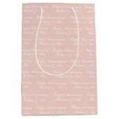 Gelukkig jubileum script met naam Dusty Rose Medium Cadeauzakje (Voorkant)