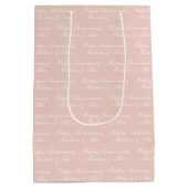 Gelukkig jubileum script met naam Dusty Rose Medium Cadeauzakje (Achterkant)