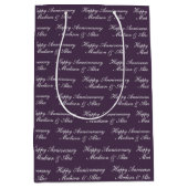 Gelukkig jubileum script met naam Plum Medium Cadeauzakje (Voorkant)