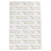 Gelukkig jubileum script met naam wit goud medium cadeauzakje (Voorkant)